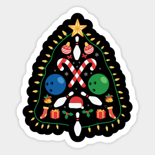 Bowling christmas tree Sticker